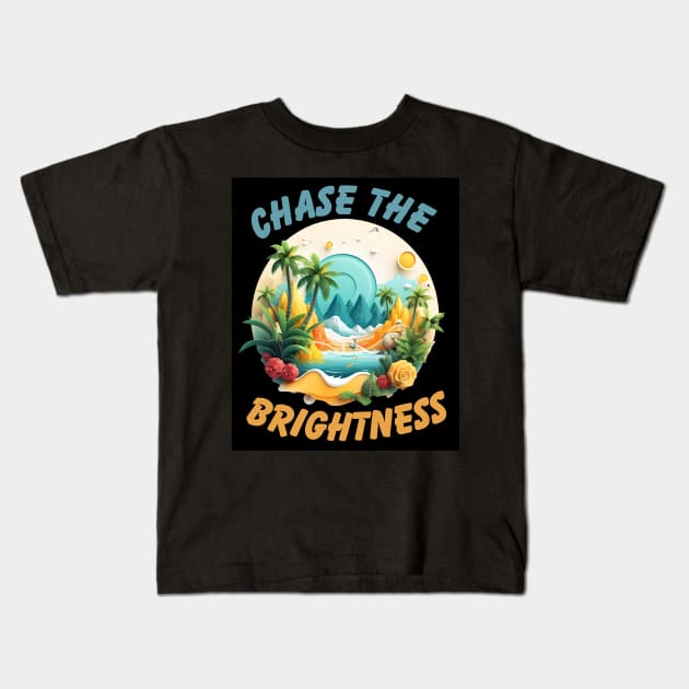 Chase the Brightness Kids T-Shirt by NedisDesign